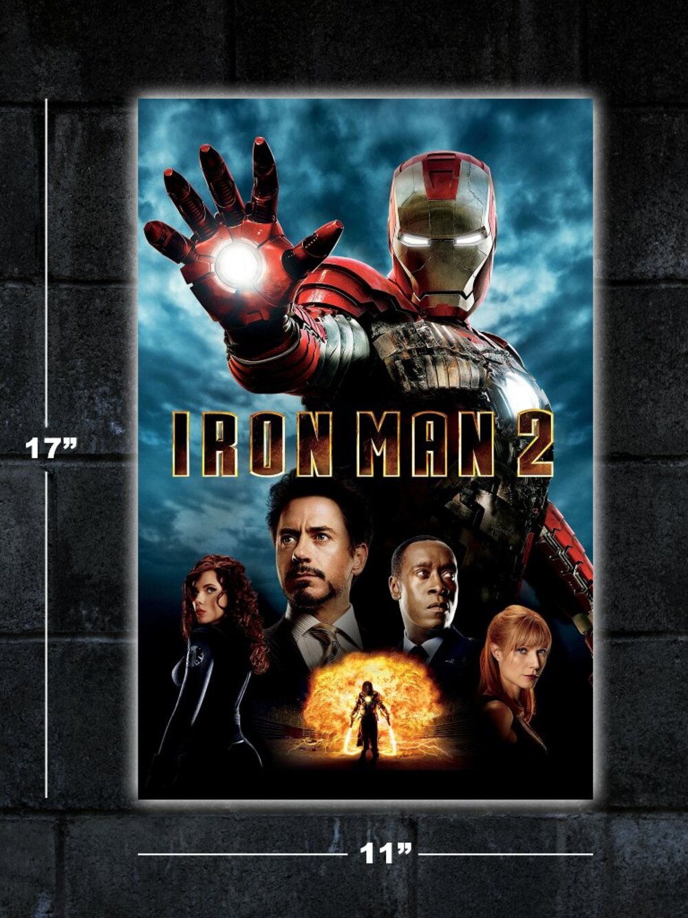 Iron Man 2 movie poster 11x17 art print merch marvel Robert Downey Jr Tony Stark
